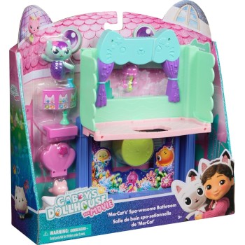 Spin Master gabbys dollhouse: the movie, mercats spa-wesome bathroom, toy figure, dolls 6074306 681147088481