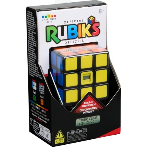 Time Tracker Cube Object Spin Master rubiks cube, timer cube, clear display, beat your best time ...