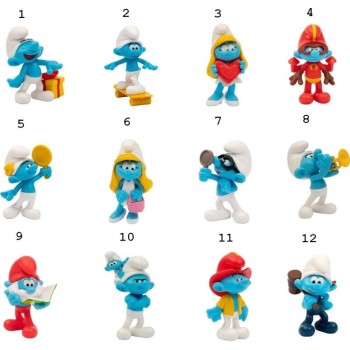 Giochi Preziosi The Smurfs Στρουμφάκια Φιγούρες 5.5cm-12 Σχέδια PUF44000 8056379200659