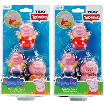 TOMY Toomies Baby Bath toy Family Peppa pig Squirters for 18+ Months 1000-73105 5011666734135