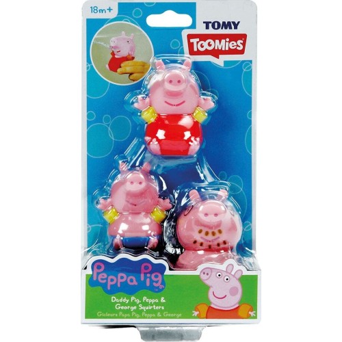 TOMY Toomies Baby Bath toy Family Peppa pig Squirters for 18+ Months 1000-73105 5011666734135