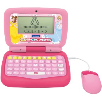 Lexibook Disney Princess Δίγλωσσο Baby Laptop Princess Εκπαιδευτικό Παιδικό Laptop με 40 Δραστηριότητες 20 ανά Γλώσσα 3+ Ετών, 1