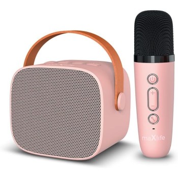 Maxlife Karaoke Machine Mxks-100 Portable Bluetooth Speaker with Wireless Microphone for Children Adults Karaoke Machines Electr