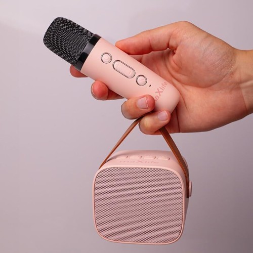 Maxlife Karaoke Machine Mxks-100 Portable Bluetooth Speaker with Wireless Microphone for Children Adults Karaoke Machines Electr