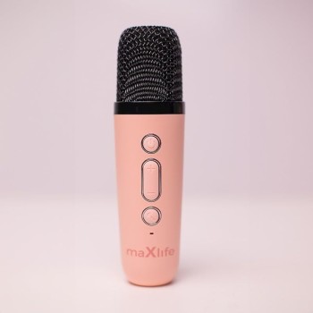 Maxlife Karaoke Machine Mxks-100 Portable Bluetooth Speaker with Wireless Microphone for Children Adults Karaoke Machines Electr