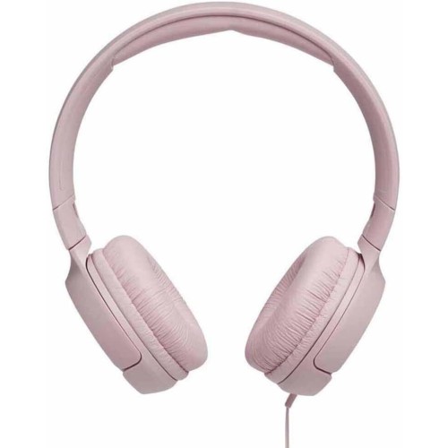 JBL Tune 500 on-ear headphones with cable - pink - earphones with 1-button remote control, integrated microphone and voice assis