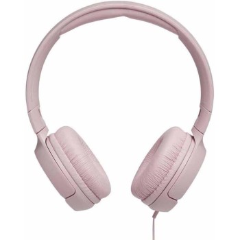 JBL Tune 500 on-ear headphones with cable - pink - earphones with 1-button remote control, integrated microphone and voice assis
