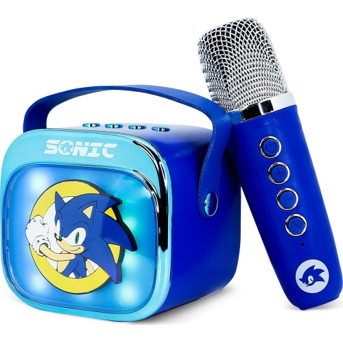 otl technologies otl Portable Speaker - Sonic the Hedgehog Popsing Karaoke Speaker and Microphone, Blue  5055371631334