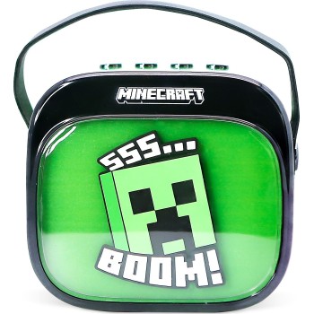 otl technologies otl Portable Speaker - Minecraft Popsing Karaoke Speaker and Microphone, Green  5055371631358