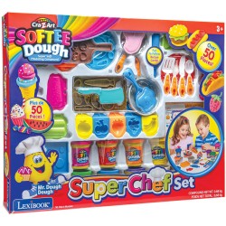 Lexibook Cra-z-art Μαλακή Πλαστελίνη Super Chef Set Σετ με 8 Χρώματα, Καλούπια και Αξεσουάρ Μαγειρικής 3+ Ετών, 1+ Παίκτες 35.CR