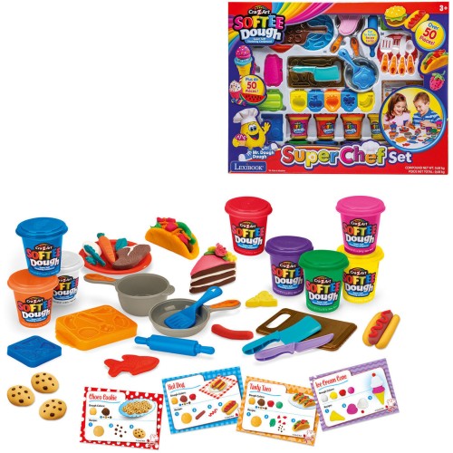 Lexibook Cra-z-art Μαλακή Πλαστελίνη Super Chef Set Σετ με 8 Χρώματα, Καλούπια και Αξεσουάρ Μαγειρικής 3+ Ετών, 1+ Παίκτες 35.CR