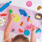 Lexibook cra-z-art soft plasticine  chef set set of 8 colors, molds and cooking accessories ages 3+, 1+ players 35.CRDOUGH16 338