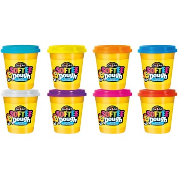 Lexibook Cra-z-art Μαλακή Πλαστελίνη - 8 τμχ Cra-z-art Softee Dough 8x113gr για Ατελείωτη Δημιουργία! 2+ Ετών, 1+ Παίκτες 35.CRD