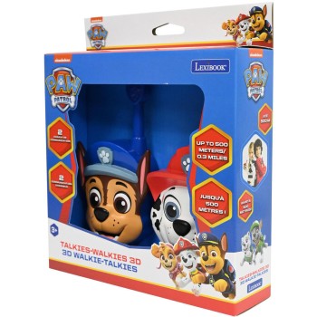 Lexibook Παιδικά Walkie Talkies Paw Patrol 500m Ασύρματη Επικοινωνία με Τρισδιάστατα Σχέδια 3+, 2+ Παίκτες 25.TW18PA 33807431059