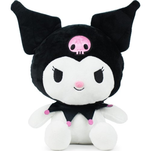 Giochi Preziosi βελούδινο hello kitty kuromi, μαλακό παιχνίδι 30 cm, χαριτωμένη κούκλα με χαρακτήρα kuromi, offici HKTE7000 8056