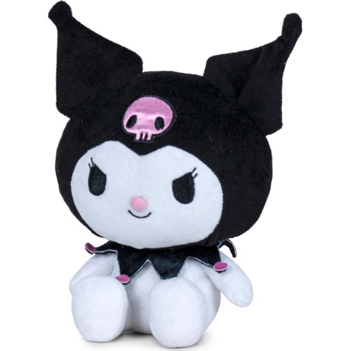 Giochi Preziosi hello kitty kuromi plush, 30cm soft toy, cute kuromi character doll, offici HKTE7000 8056379193258