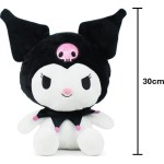 Giochi Preziosi hello kitty kuromi plush, 30cm soft toy, cute kuromi character doll, offici HKTE7000 8056379193258