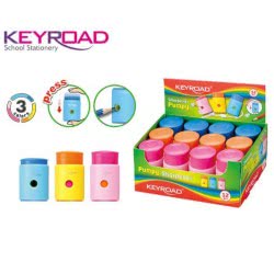 Keyroad Ξύστρα Πλαστική Βαρελάκι Μονή KR-971298 6954884548704