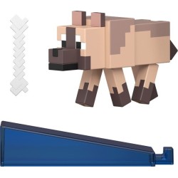 Mattel Minecraft Redstone Charged Chestnut Wolf Figure GTP08 / JJR90 194735341207