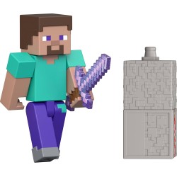 mattel minecraft φιγούρες 8εκ. minecraft redstone charged steve fi GTP08 / JJR85 194735341016