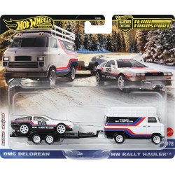 Mattel Hot Wheels Team Transport Truck & Race Car, Gift for Racing Collectors FLF56 / JBM35 194735263646