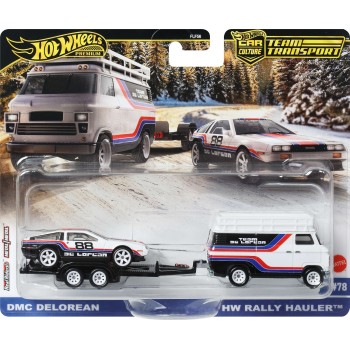 Mattel Hot Wheels Team Transport Truck & Race Car, Gift for Racing Collectors FLF56 / JBM35 194735263646