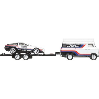 Mattel Hot Wheels Team Transport Truck & Race Car, Gift for Racing Collectors FLF56 / JBM35 194735263646
