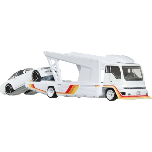 Mattel Hot Wheels Team Transport Truck & Race Car, Gift for Racing Collectors FLF56 / JBM32 194735263707