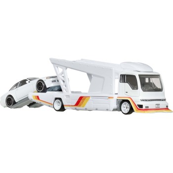 Mattel Hot Wheels Team Transport Truck & Race Car, Gift for Racing Collectors FLF56 / JBM32 194735263707