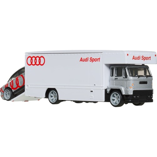 Mattel hot wheels hw συλλεκτικa αυτοκινητάκια - νταλίκα με αυτοκινητάκι hw audi s4 quatro FLF56 / JBM30 194735263691