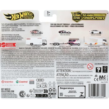 Mattel Hot Wheels Team Transport Truck & Race Car, Gift for Racing Collectors FLF56 / JBM30 194735263691