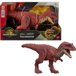 Mattel Jurassic World Rebirth Wild Roar Aucasaurus Dinosaur Toy, Tail Controlled Attack Chomp & Sound JGB87 / JGB88 194735309764