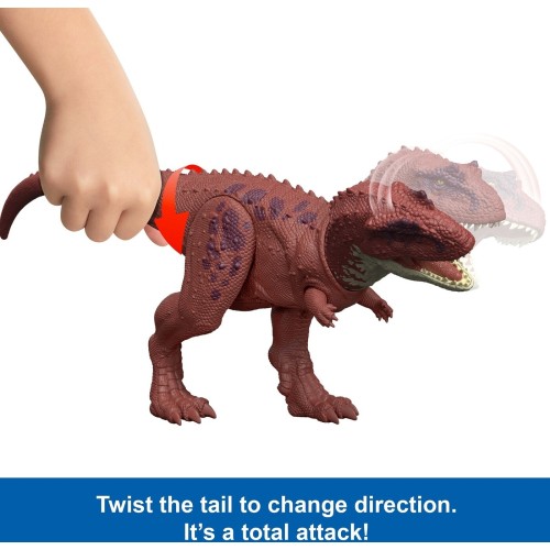 Mattel Jurassic World Rebirth Wild Roar Aucasaurus Dinosaur Toy, Tail Controlled Attack Chomp & Sound JGB87 / JGB88 194735309764