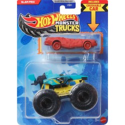 Mattel Hot Wheels Monster Trucks Όχημα Με Αυτοκινητακι Hw Mt Die-Cast And Truck 6 GRH81 / JJT57 194735341498