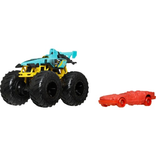 Mattel Hot Wheels Monster Truck & Car, 1:64 Scale Die-Cast Truck & Car (2 Vehicles) (Styles May Vary) GRH81 / JJT57 194735341498