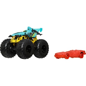 Mattel Hot Wheels Monster Truck & Car, 1:64 Scale Die-Cast Truck & Car (2 Vehicles) (Styles May Vary) GRH81 / JJT57 194735341498