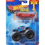 Mattel Hot Wheels Monster Truck & Car, 1:64 Scale Die-cast Truck & Car (2 Vehicles) (styles May Vary) GRH81 / JJT64 194735341627