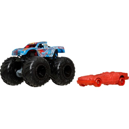 Mattel hot wheels monster trucks όχημα με αυτοκινητακι hw mt die-cast and truck 13 GRH81 / JJT64 194735341627
