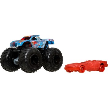 Mattel hot wheels monster trucks όχημα με αυτοκινητακι hw mt die-cast and truck 13 GRH81 / JJT64 194735341627