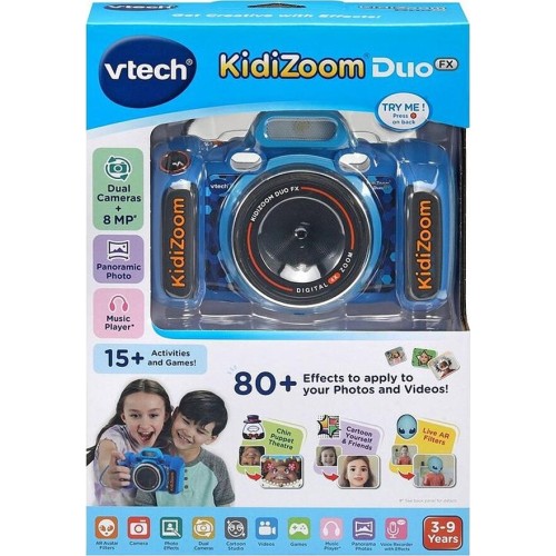 VTech Εκπαιδευτικό Παιχνίδι Kidizoom - Φωτογραφική Κάμερα Duo FX Compact Μπλε (Αγγλικά) VTE51990 3417765199035