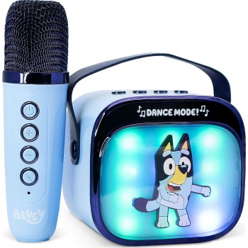 otl technologies φορητό ηχείο otl  - bluey popsing karaoke speaker and microphone, μπλε  5055371631402