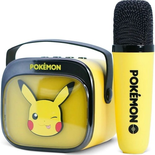 otl technologies Pokemon otl Portable Speaker - Pikachu Popsing Karaoke Speaker and Microphone, Yellow  5055371631365