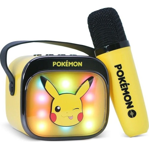 otl technologies Pokemon otl Portable Speaker - Pikachu Popsing Karaoke Speaker and Microphone, Yellow  5055371631365