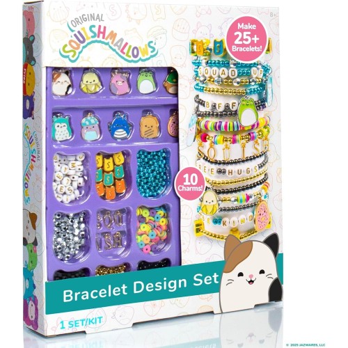 Horizon Group USA Original Squishmallows Bracelet Design Set, Cute and Friendship Bracelet Kit, Jewelry Making Kit, Charm Bracel