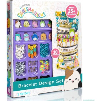 Horizon Group USA Original Squishmallows Bracelet Design Set, Cute and Friendship Bracelet Kit, Jewelry Making Kit, Charm Bracel