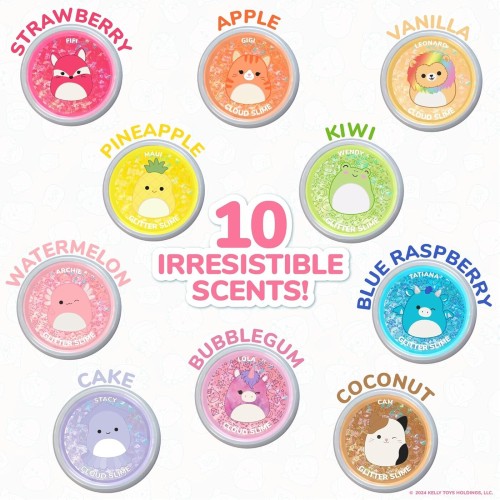 Horizon Group USA Squishmallows Original Ultimate Slime Mixins, Σετ 10 Slime, Glitter And Cloud Slime HG224698 194356246981