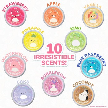 Horizon Group USA Squishmallows Original Ultimate Slime Mixins, 10-pack, Glitter and Cloud Slime, 8 Fun Slime Add Ins, Pre-made 