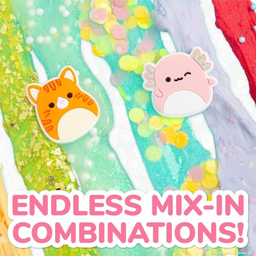 Horizon Group USA Squishmallows Original Ultimate Slime Mixins, 10-pack, Glitter and Cloud Slime, 8 Fun Slime Add Ins, Pre-made 