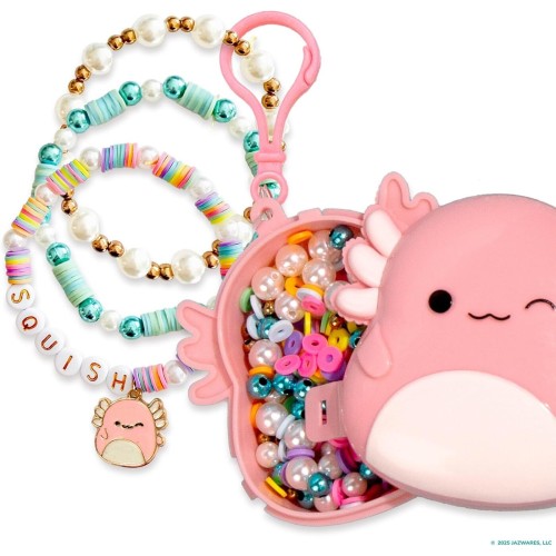 Horizon Group USA Squishmallows Original Archie The Axolotl Bracelet Kit, Friendship Bracelet Kit, Charm Bracelet Making Kit, Gi