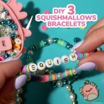 Horizon Group USA Squishmallows Original Archie The Axolotl Bracelet Kit, Friendship Bracelet Kit, Charm Bracelet Making Kit, Gi
